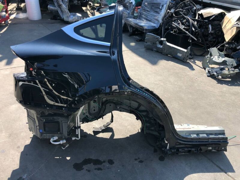 Does Not Apply 2016-2020 Tesla Model X Rear Passenger Quarter Fender Frame Panel Cut Out Right