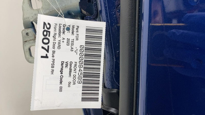 ⭕ 2021-2023 Tesla Model 3 Front Passenger Side Door Shell Panel Right 