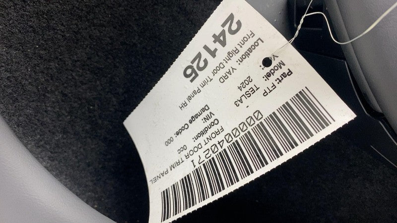 ⭕ 2024 2025 Tesla Model 3 Front Highland Door Panel Trim Card Right 19