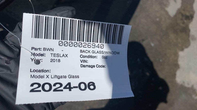 ⭕ 2016-2020 Tesla Model X Rear Windshield Trunk Lid Liftgate Back Window Glass