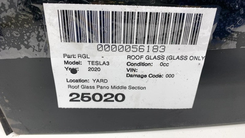 1487150-00-C 2017-2023 Tesla Model 3 Middle Panoramic Sunroof Fixed Roof Glass Moonroof Assy