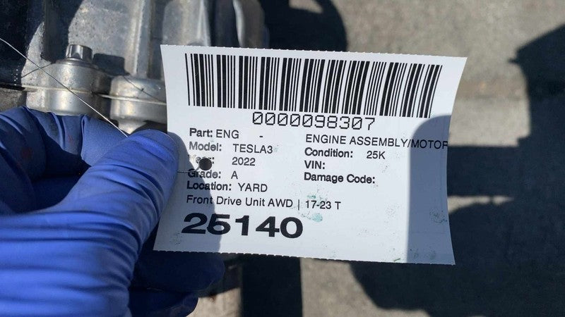 ⭕ 17-25 Tesla Model 3 M3 Front Drive Unit Engine Electric Motor AWD 11