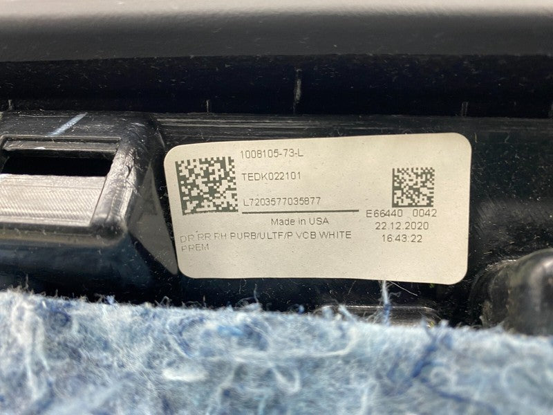 100810553L ⭕12-20 Model S Rear Passenger Side Door Panel Trim Card Cover Right 1008105-53-L