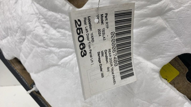 ⭕ 2024 2025 Tesla Model 3 Rear Driver Side Highland Door Panel Trim Ca