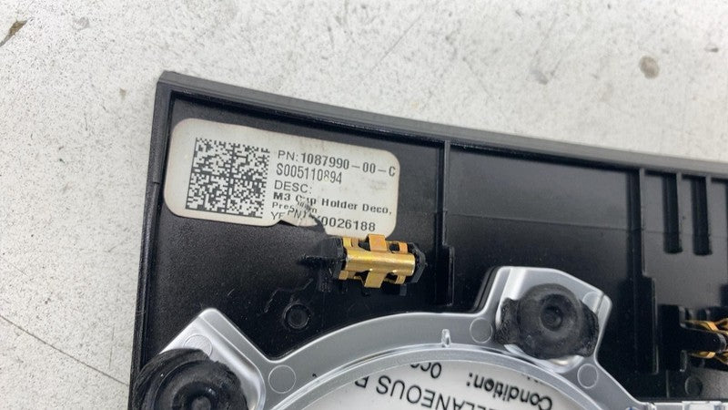 ⭕ 17-23 Tesla Model 3 Y Center Console Cup Holder Bezel Trim Cover 108