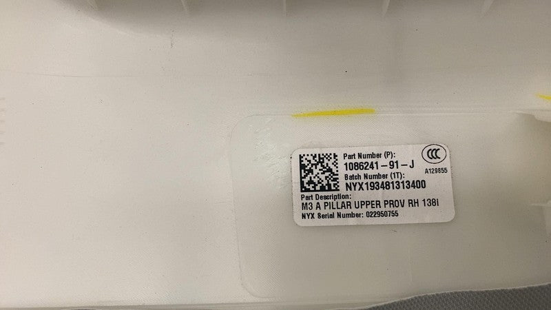 ⭕ 17-23 Model 3 Front Left & Right A-Pillar Upper Trim 1086237-91-J/10
