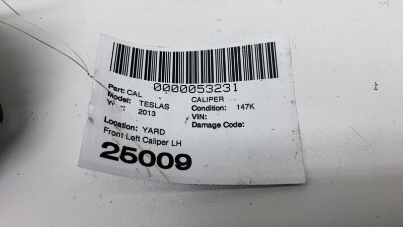 2012-2015 Tesla Model S MS Front Driver Side Caliper w/ Brake Hose Line Left LH