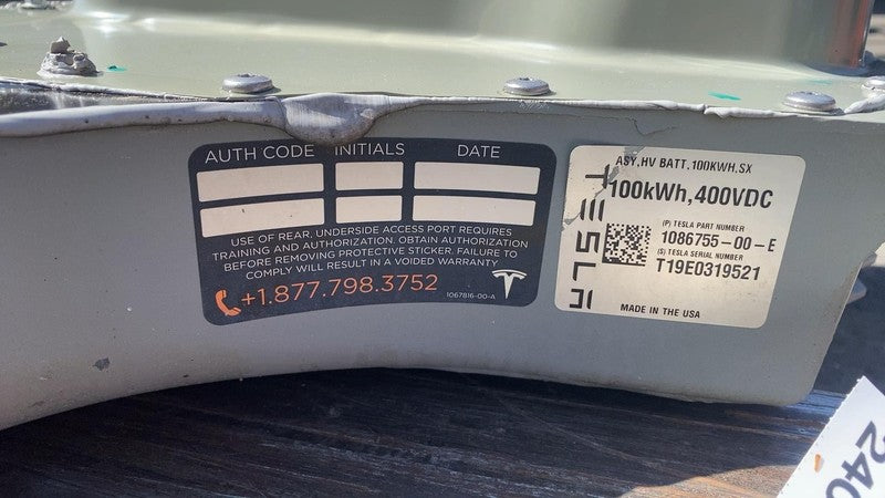 ⭕ 16-20 Tesla Model S X HV Battery System Module Pack 100kWh 400VDC 10