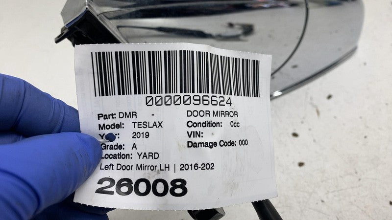 ⭕ 16-20 Tesla Model X Left Exterior Rear View Door Mirror Red PPMR 103