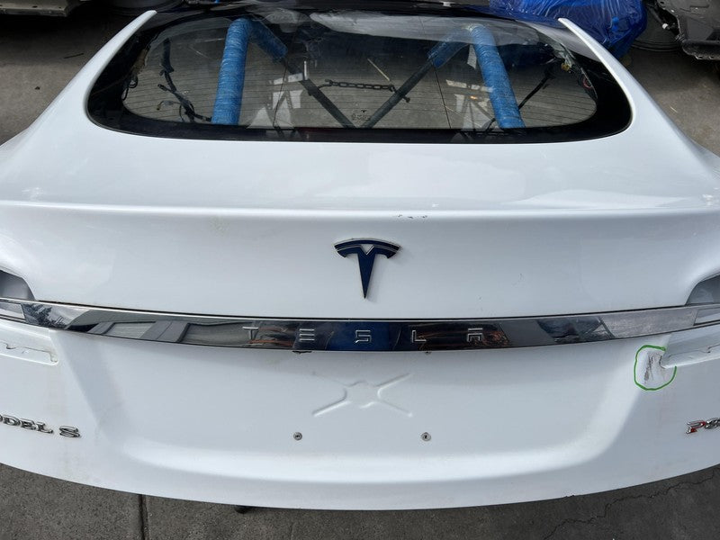 2012-2015 Tesla Model S Liftgate Hatch Gate Trunk Lid Tailgate Glass White PBCW