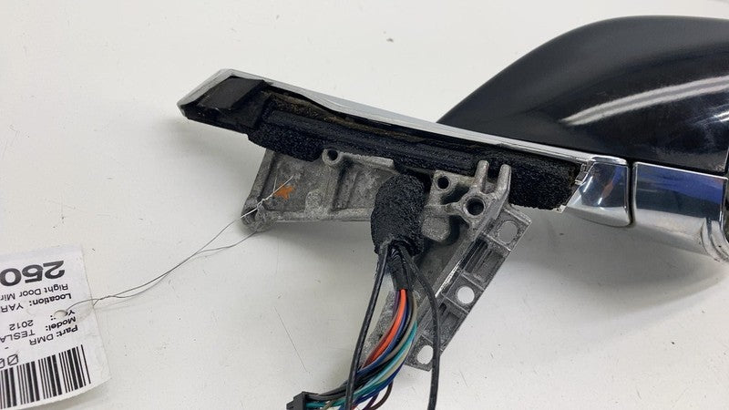 ⭕ 12-15 Model S Passenger Side Exterior Rear View Door Mirror Right Black - PBSB