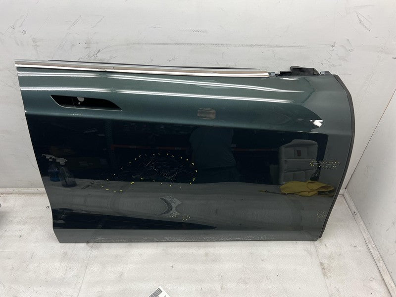 ⭕ 12-15 Tesla Model S Front Passenger Side Door Shell Panel Right Gree