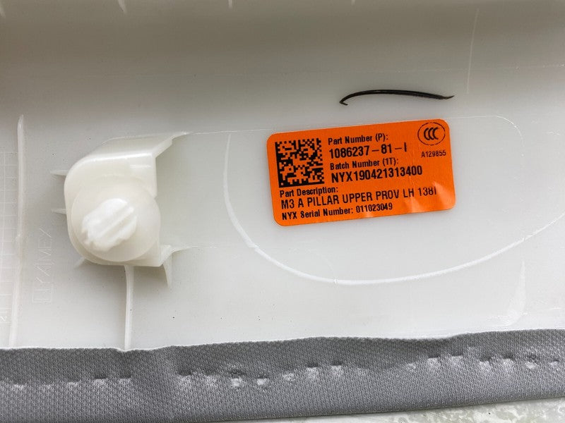 108623781I ⭕ 17-23 Model 3 Front Left & Right Upper A-Pillar Trim 1086237-81-I/1086241-81-I