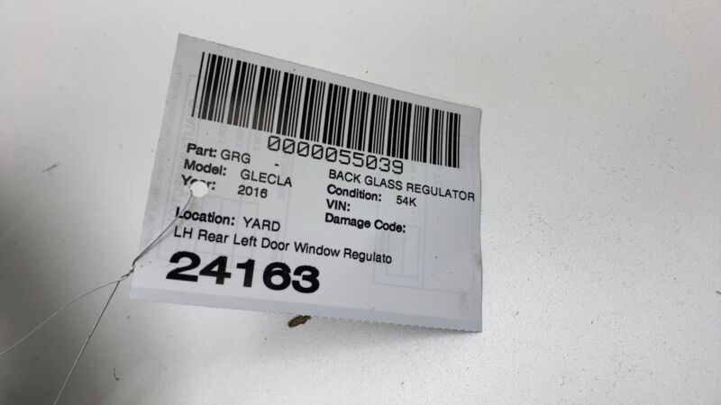 A1669006307 2016-2019 Mercedes-Benz GLE350 Rear Driver Door Window Regulator & Motor Left LH