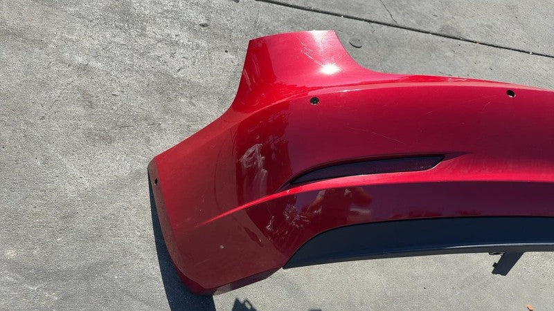⭕ 2017-2022 Tesla Model 3 Rear Bumper Cover w/ Park Sensor & Harness Red - PPMR