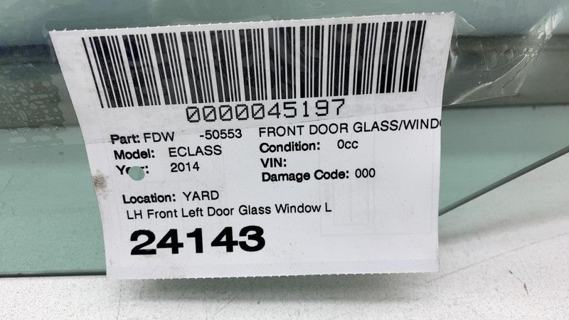 E6 43R-00050 ⭕ 10-14 Mercedes-Benz E350 E-Class Front Driver Side Door Window Glass Left LH