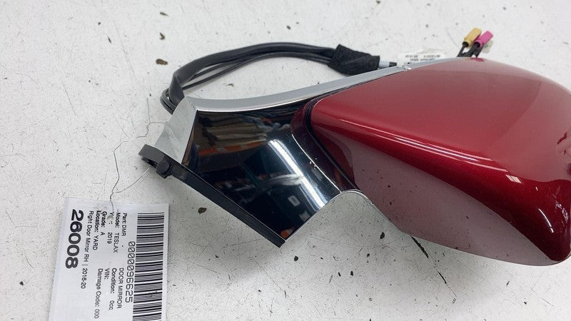 ⭕ 16-20 Model X Front Right Exterior Side View Door Mirror Red PPMR 10