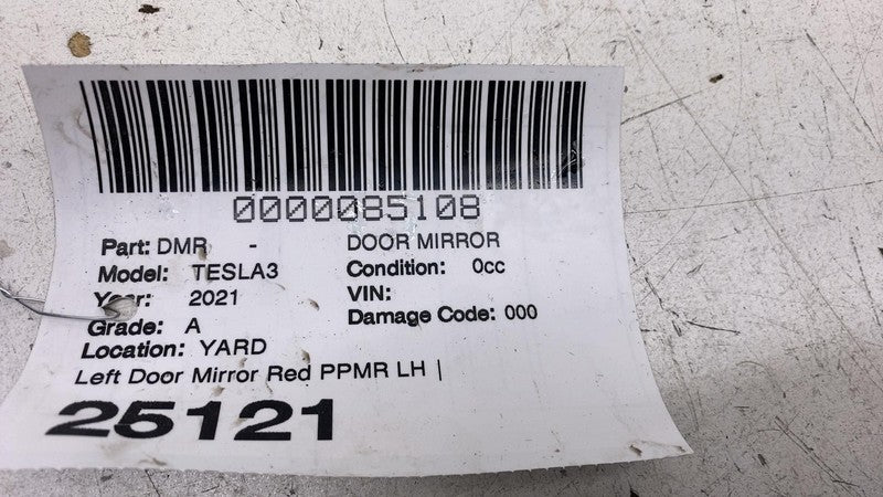⭕ 2021-2025 Tesla Model 3 Front Left Exterior Rear View Door Mirror LH