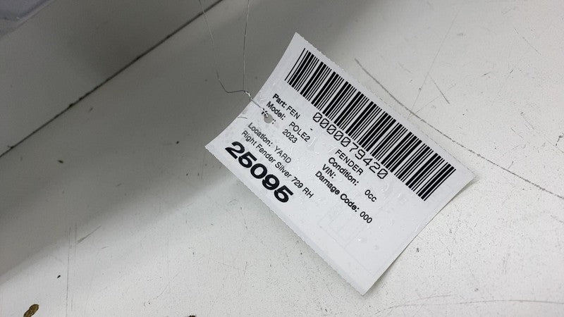 ⭕ 21-25 Polestar 2 Front Passenger Side Fender Shell Panel Right RH Silver - 729