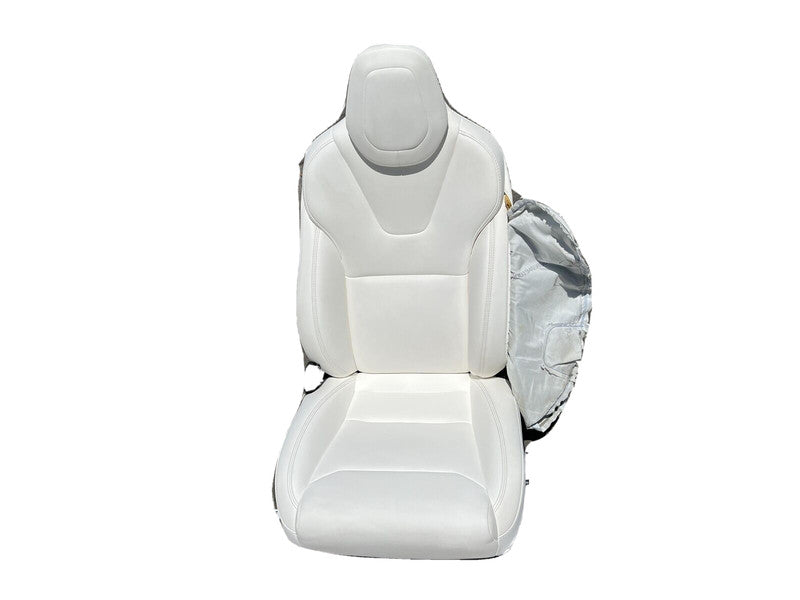 ⭕ 2016-2020 Tesla Model X MX Front Left Driver Seat w/ Track Rail Assembly White