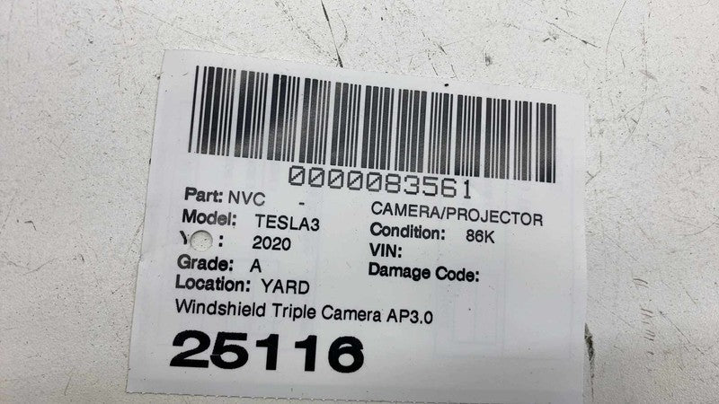 Camera/projector TESLA MODEL 3 20
