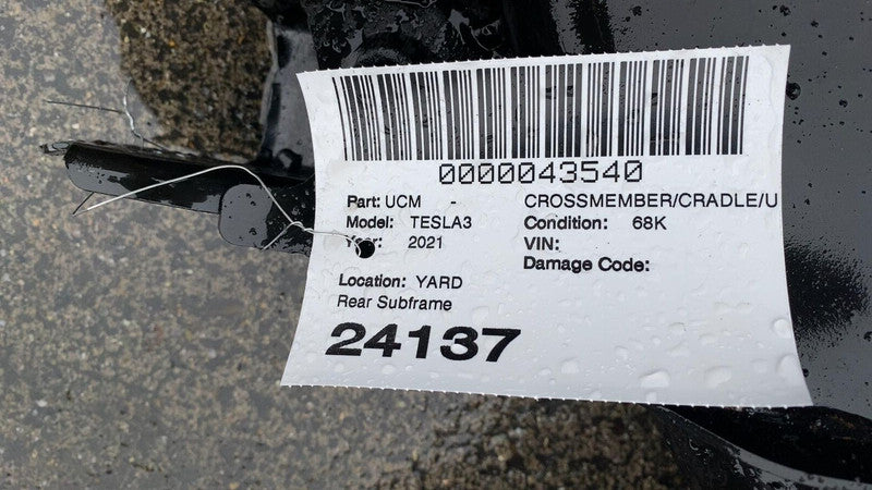 ⭕ 17-23 Tesla Model 3 Rear Suspension Subframe Cradle Crossmember 1103