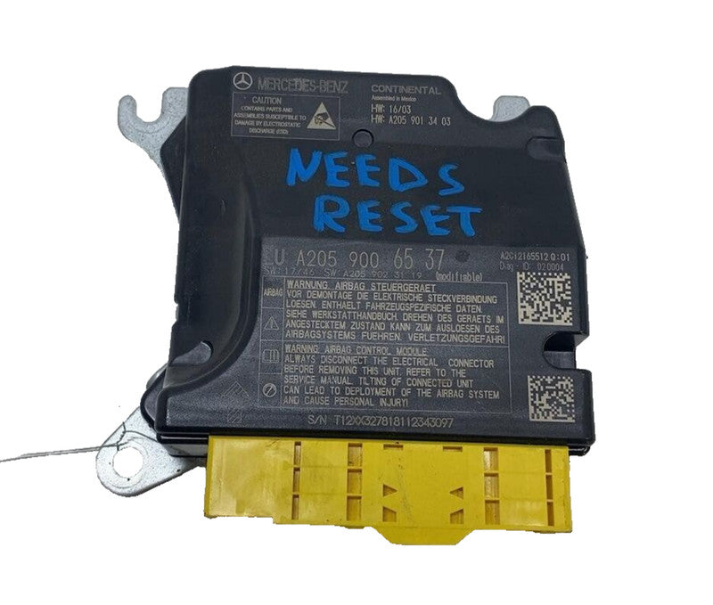 A 205 900 65 37 ⭕ 19-22 Mercedes GLC300 GLC43 C300 C43 Airb@g Control Module Unit A2059006537