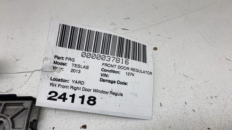 ⭕ 12-20 Tesla Model S Front Passenger Side Door Window Regulator & Mot