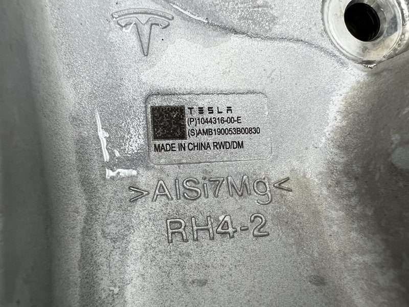 1044316 00 E 2017-2023 Tesla Model 3 Front Passenger Spindle Knuckle Rotor Shield Right RWD
