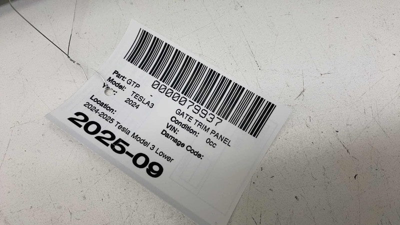 173349912E ⭕ 2024-2025 Tesla Model 3 Lower Liftgate Trim Cover Panel Assembly 1733499-12-E