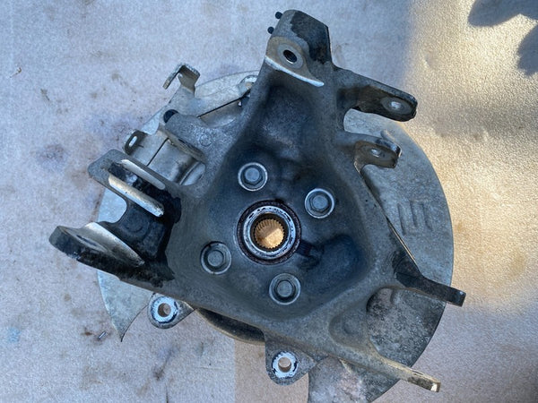 ⭕ 16-20 Model S X Rear Left Spindle Knuckle w/ Wheel Hub & Shield 1072160-00-A