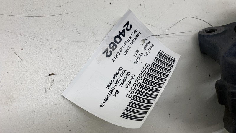 ⭕ 12-15 Tesla Model S Rear Driver Side Caliper w/ Brake Hose Line 6006