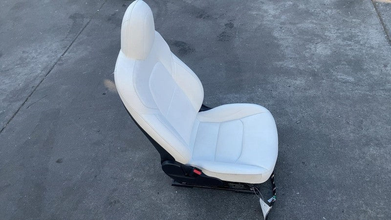 ⭕ 2017-2023 Tesla Model 3 Y Front Driver Side Seat Cushion Left White Assembly