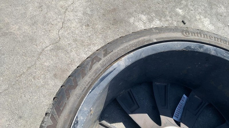 ⭕ 16-20 Tesla Model X Wheel Rim 22x9J + 33mm w/ Continental Tire 265/3