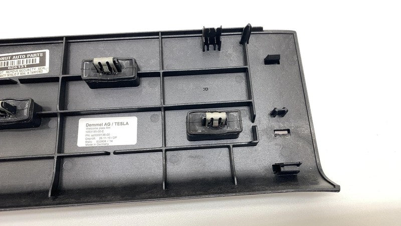 2016-2020 Tesla Model X Front Passenger Door Sill Step Welcome Plate T