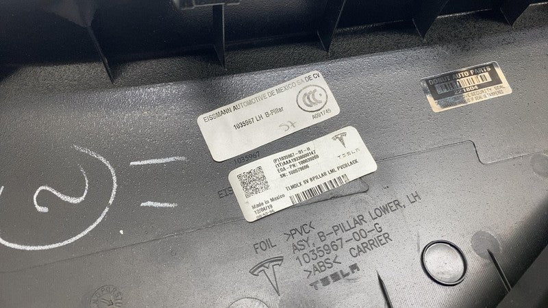 ⭕ 16-20 Model X Driver Side B-Pillar Lower Trim w/ Air Duct Left LH 10