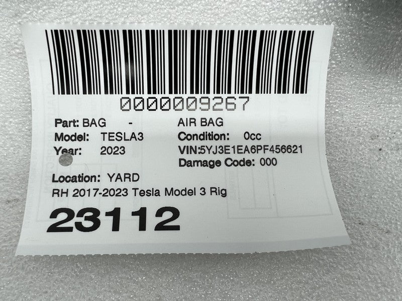 1077826 00 D ⭕ 2017-2023 Model 3 Y Passenger Side Lower Knee Safety Airbag Right 1077826-00-D