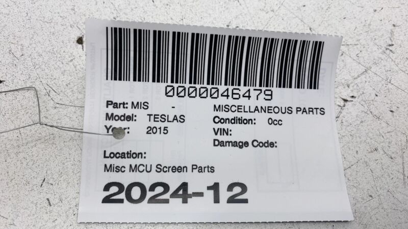 1055412 00 B 2012-2020 Tesla Model S MS Media Control Unit Motherboard Electronics Assy OEM