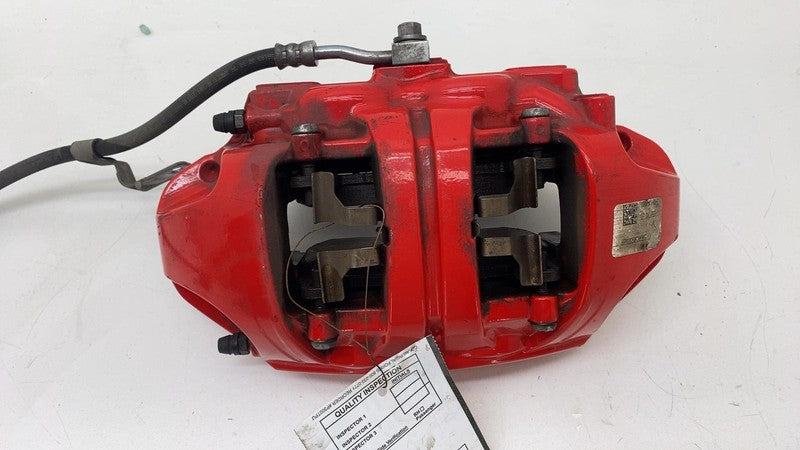 1044641 00 F ⭕ 2017-2023 Tesla Model 3 Front Performance Brake Caliper Red Left 1044641-00-F