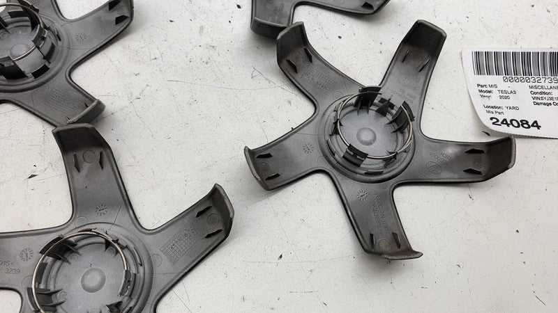 104423400A 17-23 Model 3 Wheel Center Machined Hub Cap Cover Stiletto Black x4 1044234-00-A