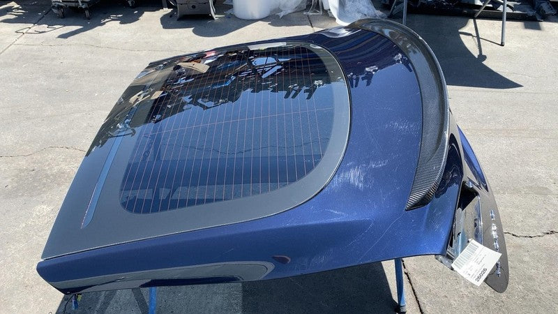 ⭕12-15 Model S Liftgate Trunk Lid Tailgate Hatch Shell Blue PMMB w/ Window Glass