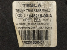 ⭕ 2012-2020 Tesla Model S Rear Trunk Floor Wall Carpet Cover Trim 1045215-00-A