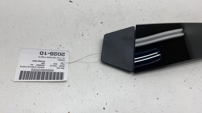 110044100E ⭕17-23 Model 3 Right B-Pillar Applique Glass Trim Molding w/ Camera 1100441-00-E