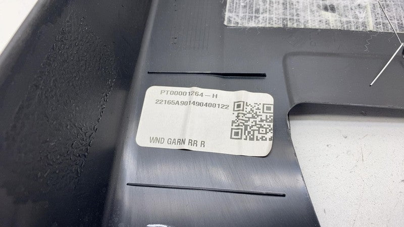 PT00001264-H ⭕ 22-24 Rivian R1T Rear Passenger Side Door Window Frame Trim Right PT00001264-H