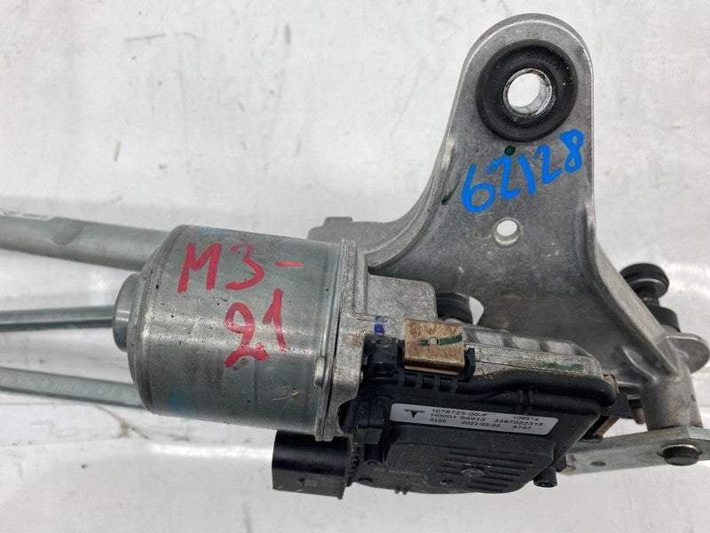 1076725 00 F ⭕ 2019-2023 Tesla Model 3 M3 Front Windshield Wiper Linkage & Motor 1076725-00-F