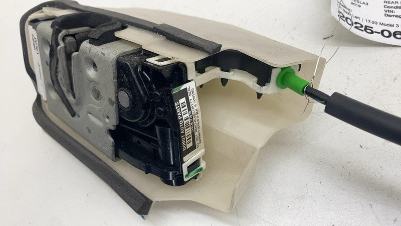 ⭕ 17-23 Model 3 Rear Driver Side Door Lock Actuator Mechanism Left 106
