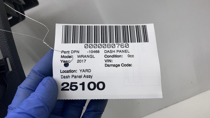 ⭕ 2015 2016 2017 2018 Jeep Wrangler Dash Panel Dashboard Frame Assembly Black