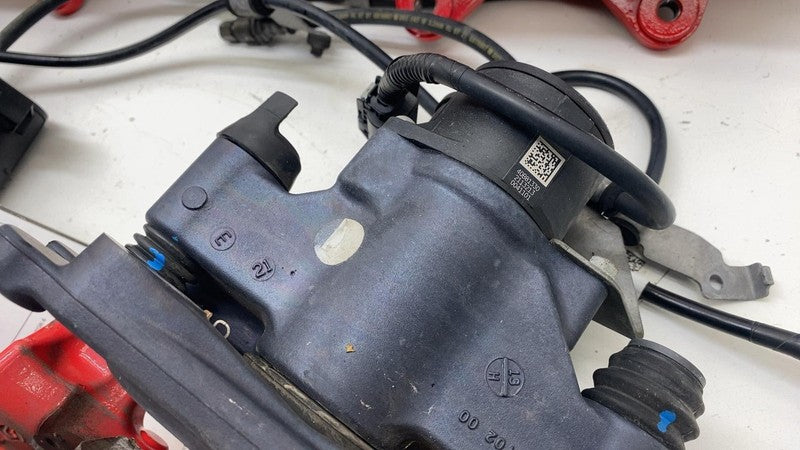 ⭕ 2020-2024 Tesla Model Y Set of 4 Front & Rear Brake Caliper Red Asse