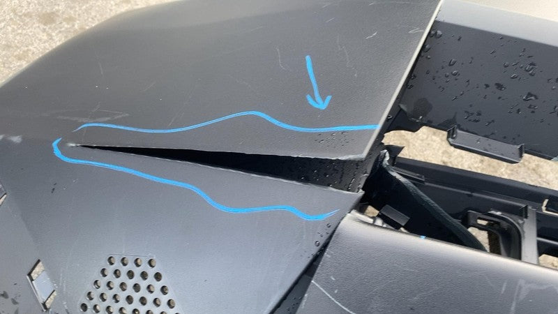 2024 2025 Tesla Cybertruck Front Bumper Cover w/ Grille & Lower Shield