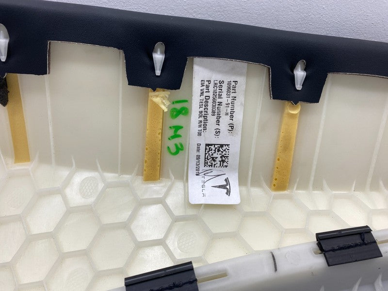 109603191H ⭕ 17-23 Tesla Model 3 Rear Right 2nd Row Seat Bolster Cushion Cover 1096031-91-H